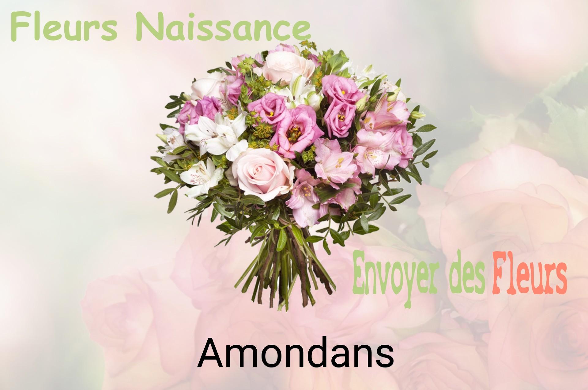 Bouquet de fleurs de naissance livré à Amondans