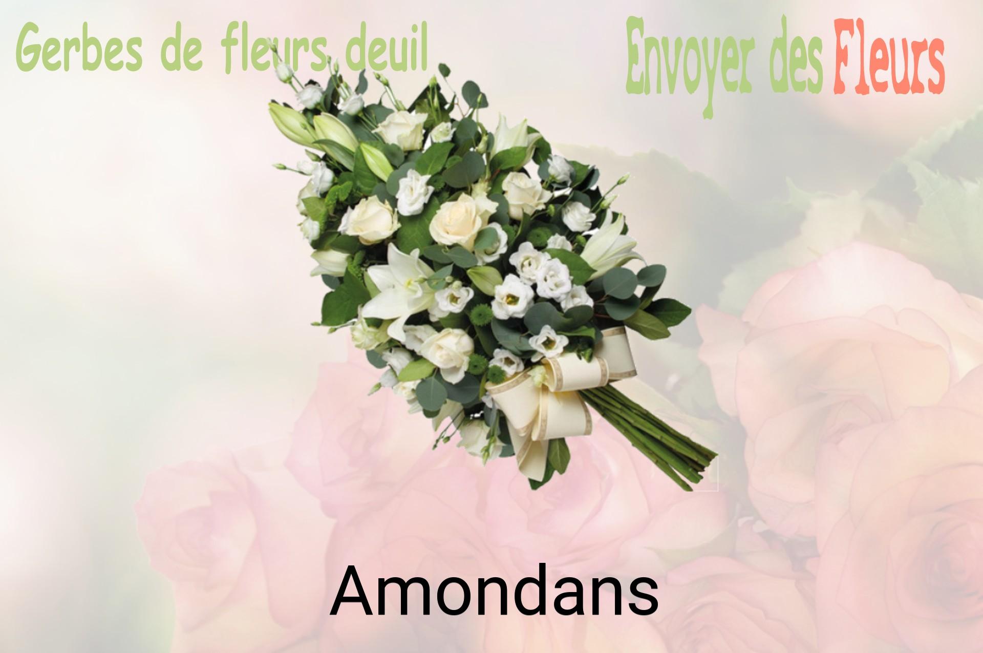Gerbe de fleurs de deuil livrée à Amondans